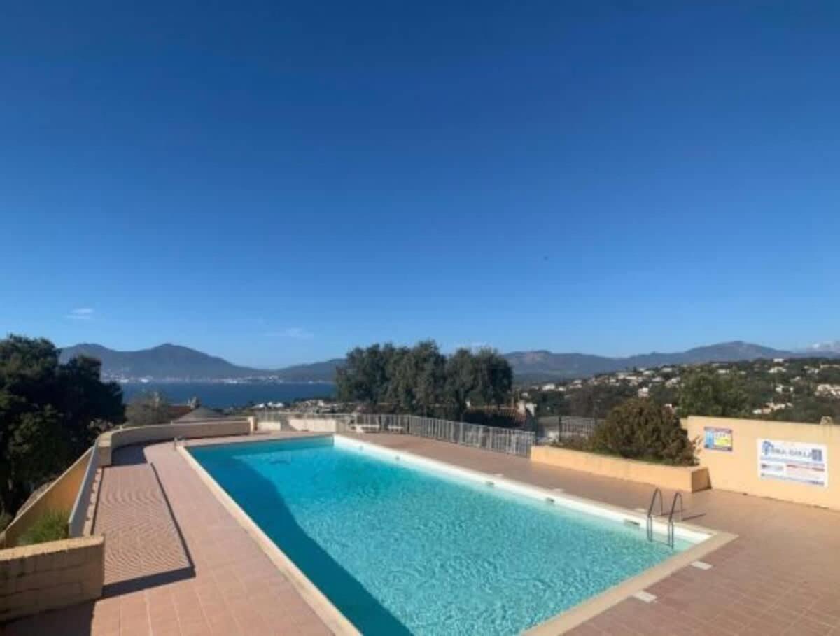 Studio Vue Mer A Porticcio Piscine Et Parking Bagian luar foto